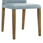 Velena - Full Back Top Grain Leather Upholstered Wood Dining Chairs (Set of 2) - Blue