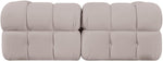 Orin - Velvet Performance Fabric Upholstered 2 Piece Modular Sofa (2 Corner Chairs)