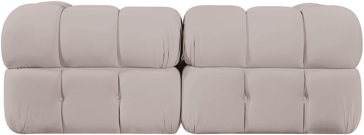 Orin - Velvet Performance Fabric Upholstered 2 Piece Modular Sofa (2 Corner Chairs)