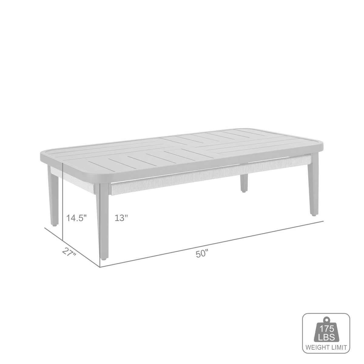 Zella - Rectangular Coffee Table - Charcoal / Light Gray