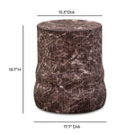 Cilla - Faux Levanto Marble Indoor/Outdoor Concrete Side Table - Red