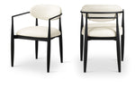 Riccio - Faux Leather Dining Arm Chair (Set of 2) - Black Frame