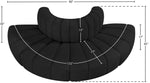 Arc - Boucle Fabric 4 Piece Modular Sofa