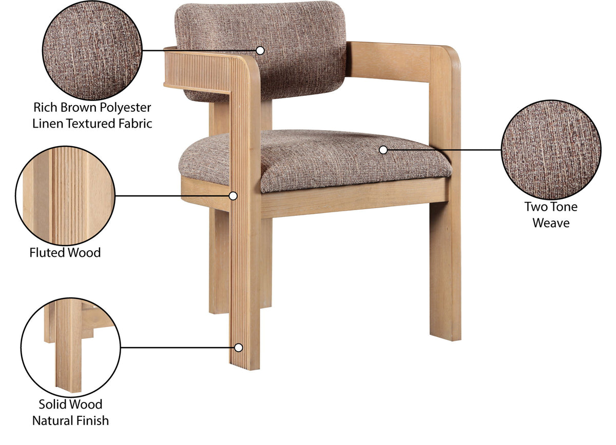 Sacha - Linen Dining Chair With Natural Base (Set of 2)