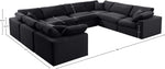 Comfy - 8 Piece Velvet Modular Sectional