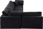 Comfy - 5 Piece Velvet Modular Sectional