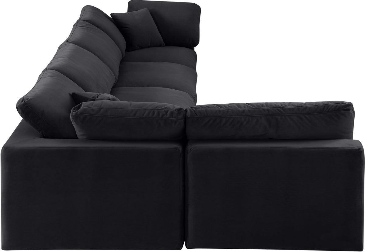 Comfy - 5 Piece Velvet Modular Sectional