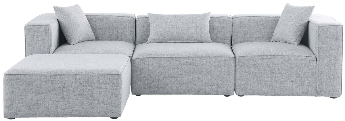 Cube - Linen 4 Piece Modular Sectional With Chaise