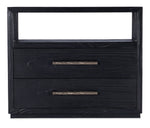 Linville Falls - Shou Sugi Ban 2-Drawer Nightstand - Black
