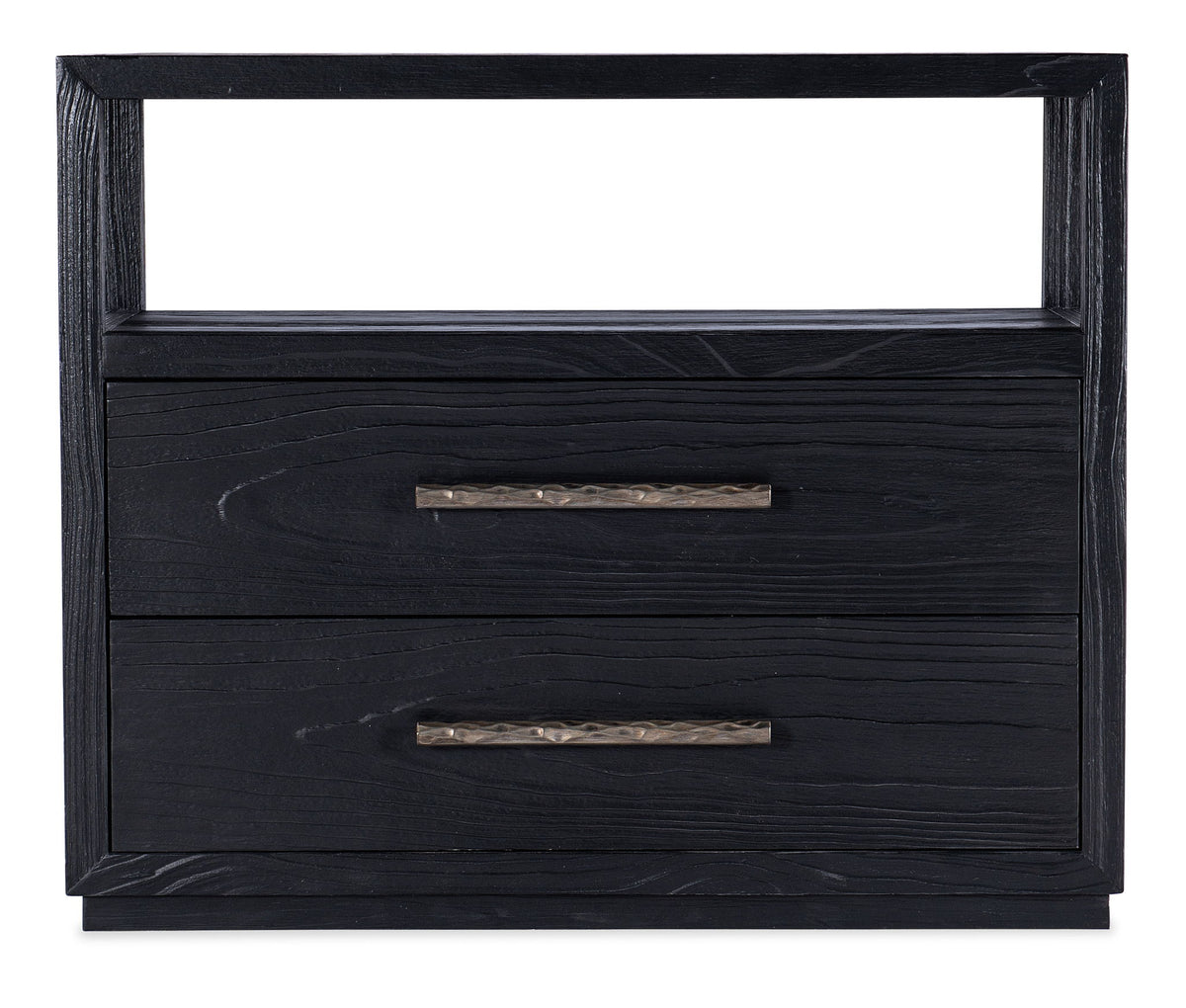 Linville Falls - Shou Sugi Ban 2-Drawer Nightstand - Black