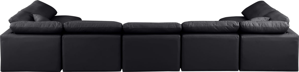 Indulge - Faux Leather 7 Piece Modular U-Shaped Sectional