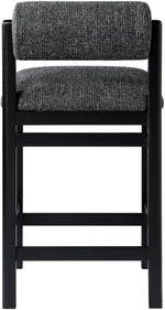 Roundhill - Fabric Counter Stool - Black Frame