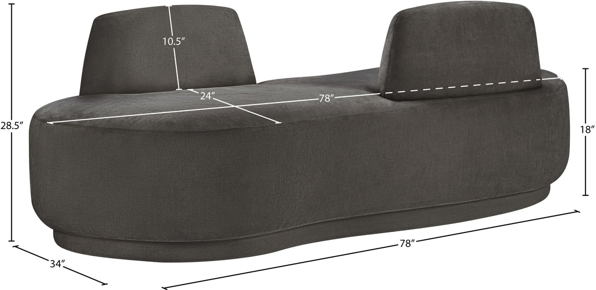 Argyle - Chenille Fabric Chaise / Loveseat
