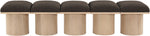 Pavilion - 5 Piece Modular Bench With Natural Base