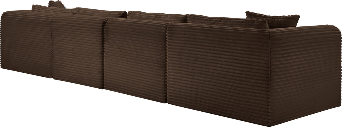 Shaggy - 5 Piece Modular Sectional With Ottoman