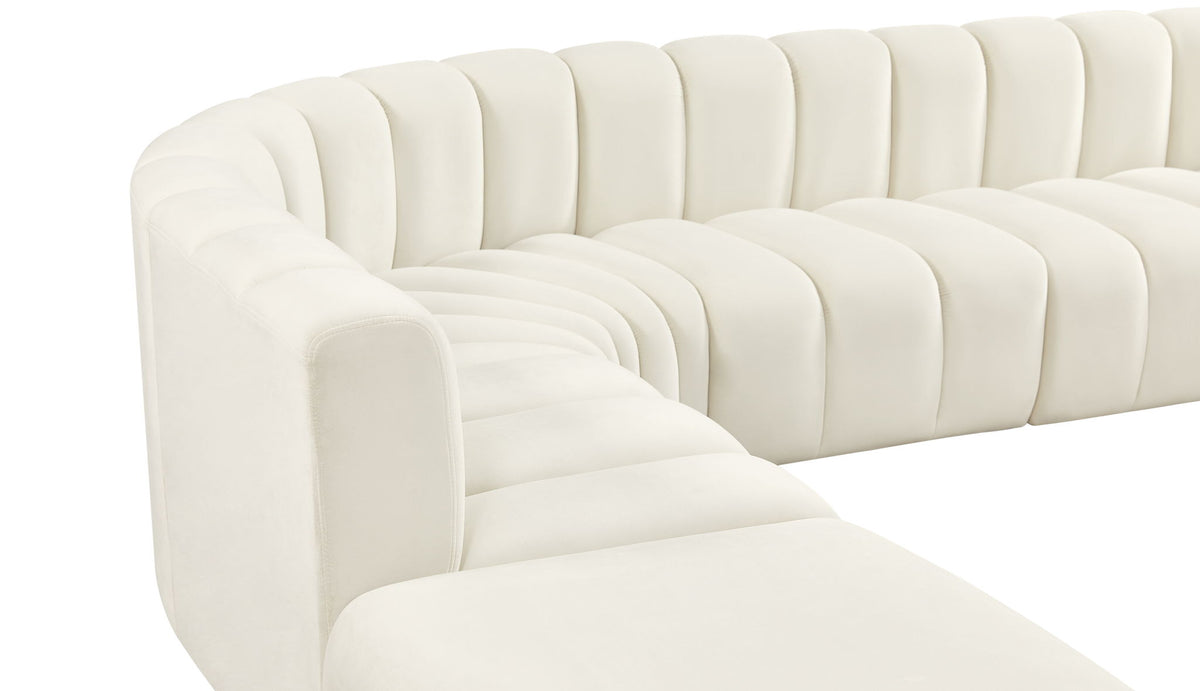 Arc - Velvet 7 Piece Corner Modular Sofa