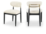 Riccio - Fabric Dining Side Chair (Set of 2) - Black And Gold Frame
