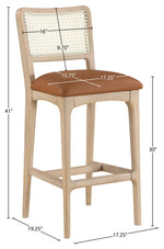 Atrium - Upholstered Bar Stool (Set of 2) - Brushed Natural Frame