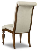 Archivist - Upholstered Side Chair - Beige / Dark Brown