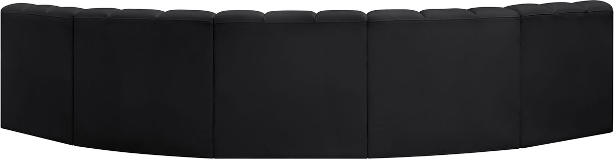 Arc - Faux Leather 5 Piece U-Shaped Modular Sofa