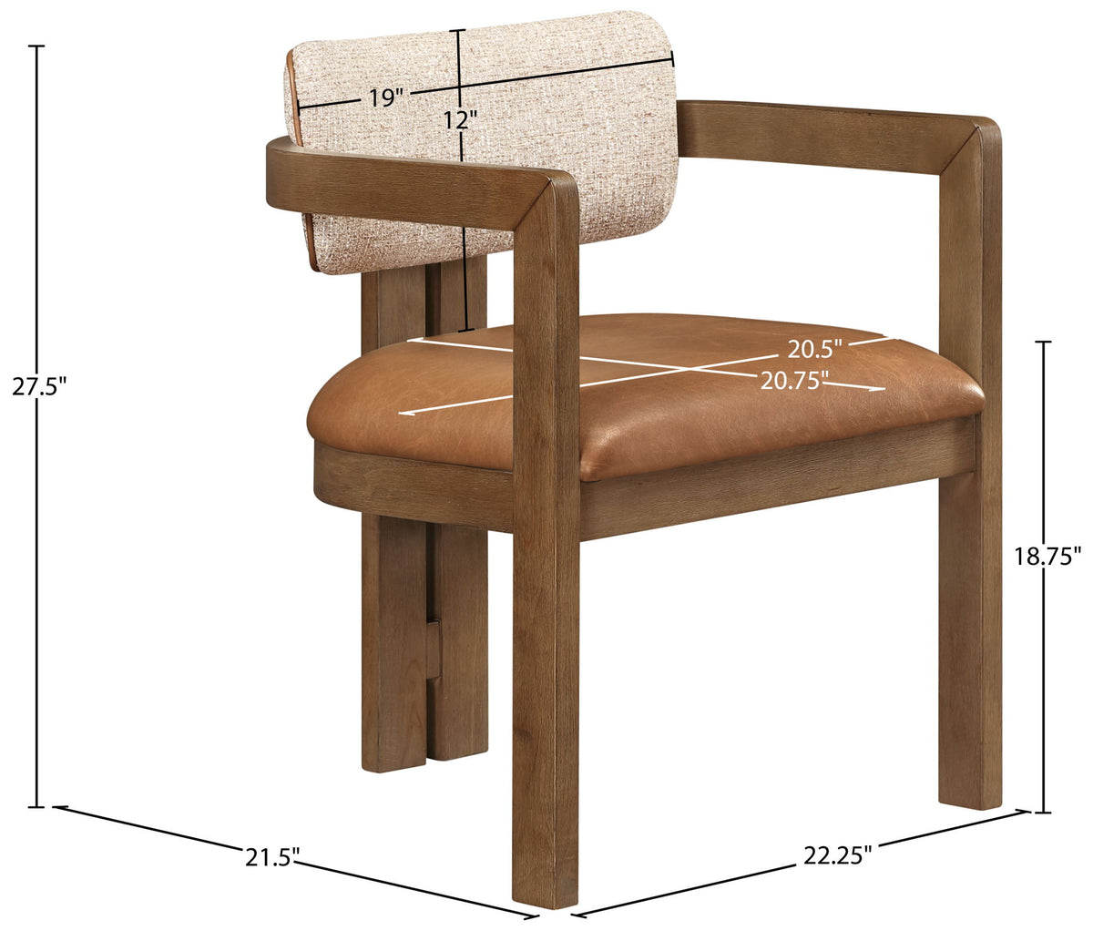 Ravina - Upholstered Dining Chair With Stained Brown Base (Set of 2)