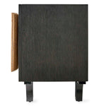 Curves Ahead - 4 Door Cabinet - Black / Woodtone