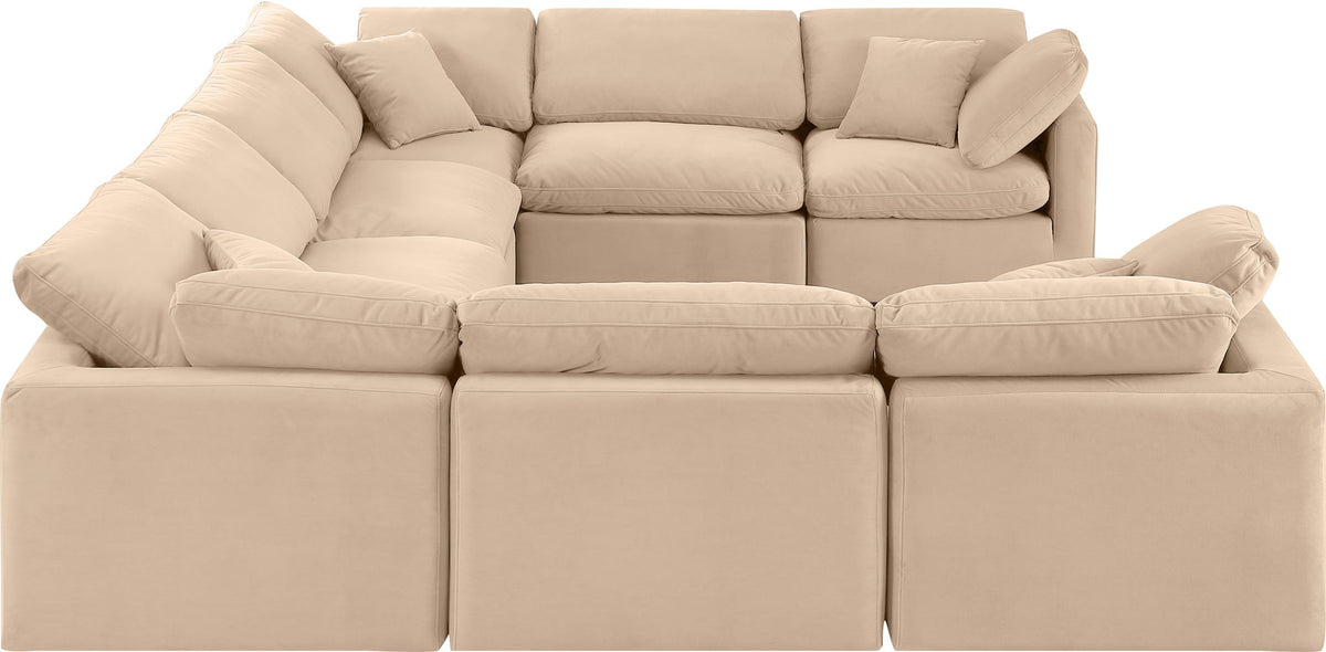Indulge - Velvet 8 Piece Modular Sectional