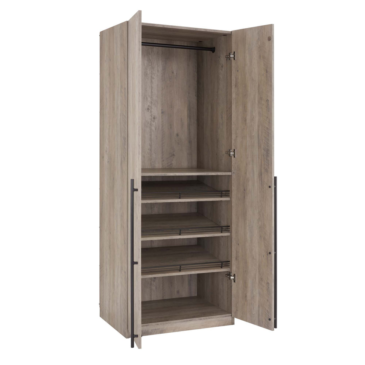 Manhattan Lee - Wardrobe Closet With Hanging Rod And Shoe Shelves