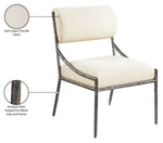 Bastille - Upholstered Dining Side Chair (Set of 2) - Silver Frame