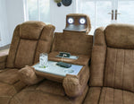 Wolfridge - Power Reclining Sofa With Adj Headrest - Brindle