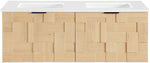 Leonardo - Engineered Stone And Solid Wood 24" Wall Mounted Bathroom Vanity
