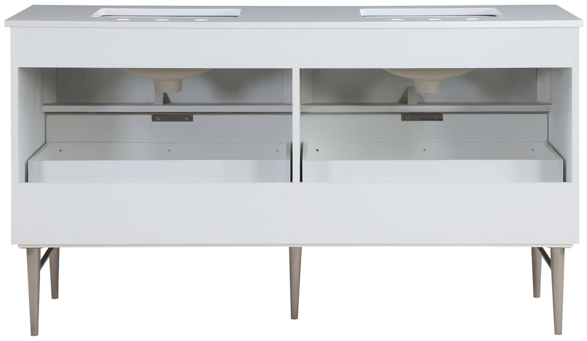 Modernist - Bathroom Vanity With Chrome Legs