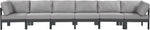 Nizuc - Outdoor Patio 6 Seat Modular Sofa With Gray Frame