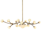 Flurry - 19 Light Pendant - Brass / White