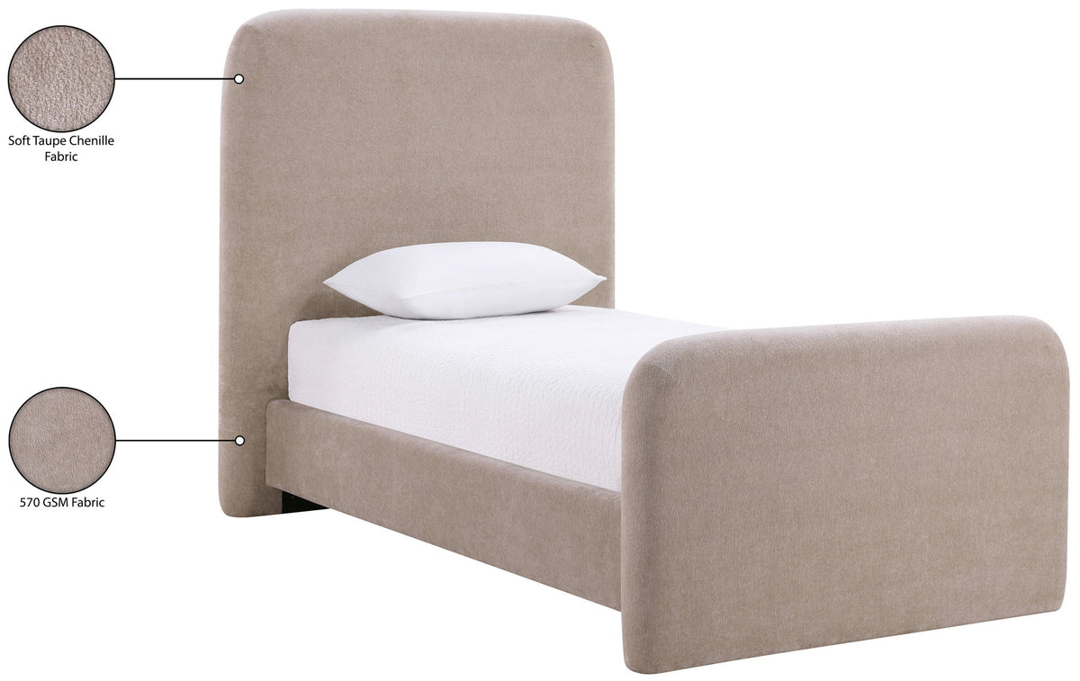 Fira - Chenille Fabric Upholstered Bed