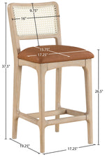 Atrium - Counter Stool With Brushed Natural Base (Set of 2)