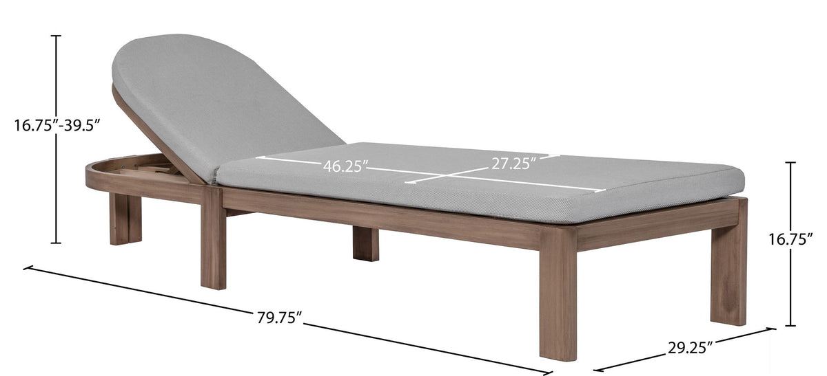 Newport - Water Resistant Fabric Upholstered Outdoor Patio Lounge Chair