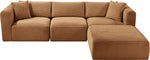Shaggy - Fabric 4 Piece Modular Sectional