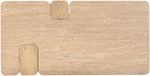 Ravenna - Genuine Fabric Travertine And Oak Wood Table