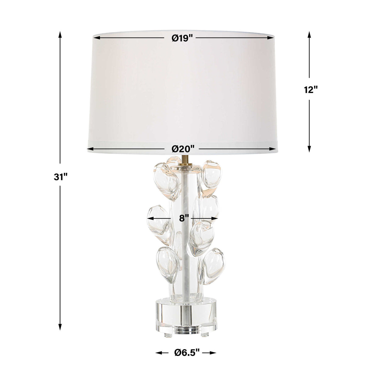Clear Bloom - Table Lamp - White
