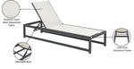 Maldives - Water Resistant Outdoor Patio Adjustable Sun Chaise Lounge Chair With Gray Base
