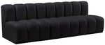 Arc - Velvet 3 Piece Modular Straight Sofa