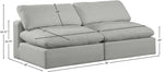Comfy - Linen Modular Armless Sofa 2 Seats