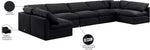 Indulge - Velvet 7 Piece Modular U-Shaped Sectional