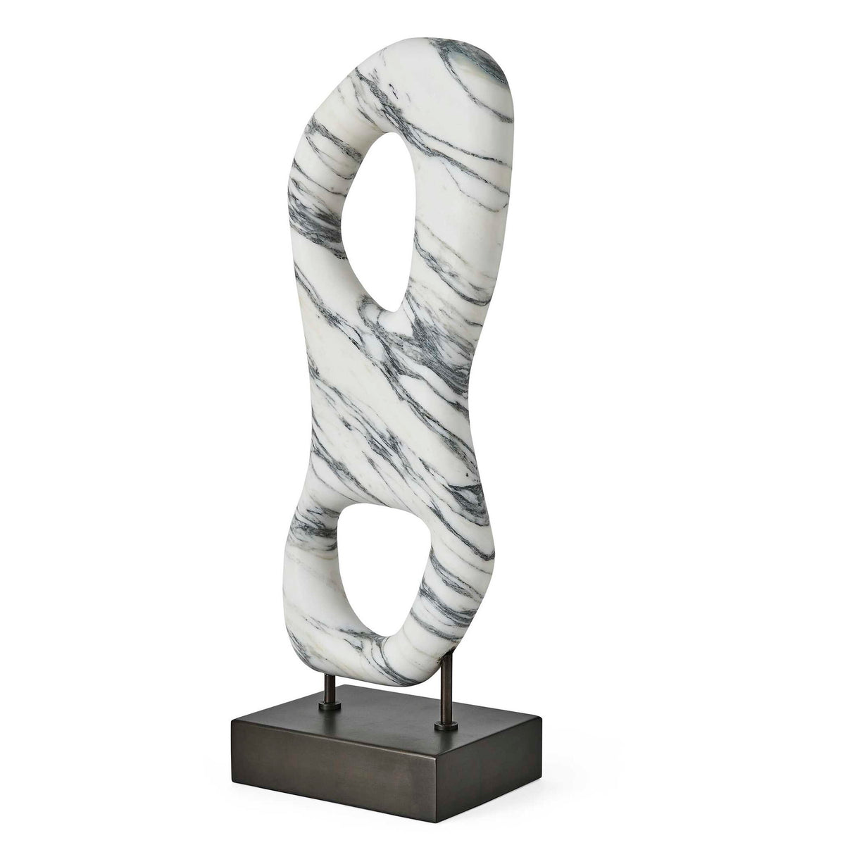 Double Vision - Sculpture - Black / Bronze / White
