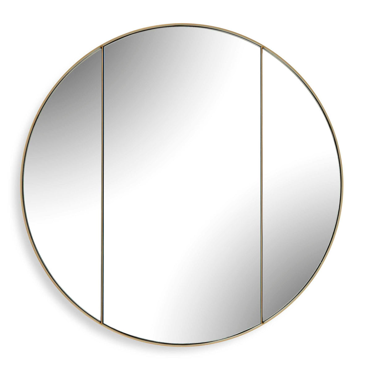 Amram - Round Mirror - Antique Brass / Gold