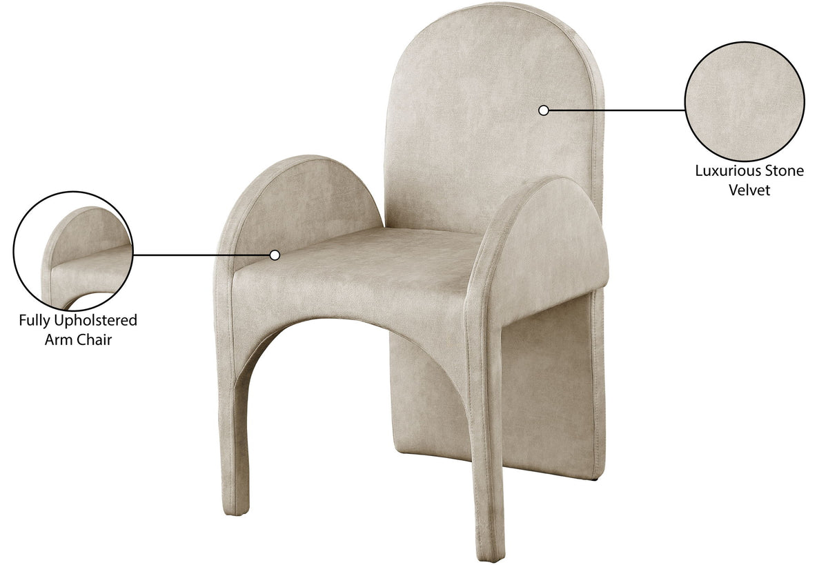 Summer - Dining Arm Chair (Set of 2) - Stone