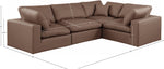 Comfy - 4 Piece Faux Leather Modular Sectional
