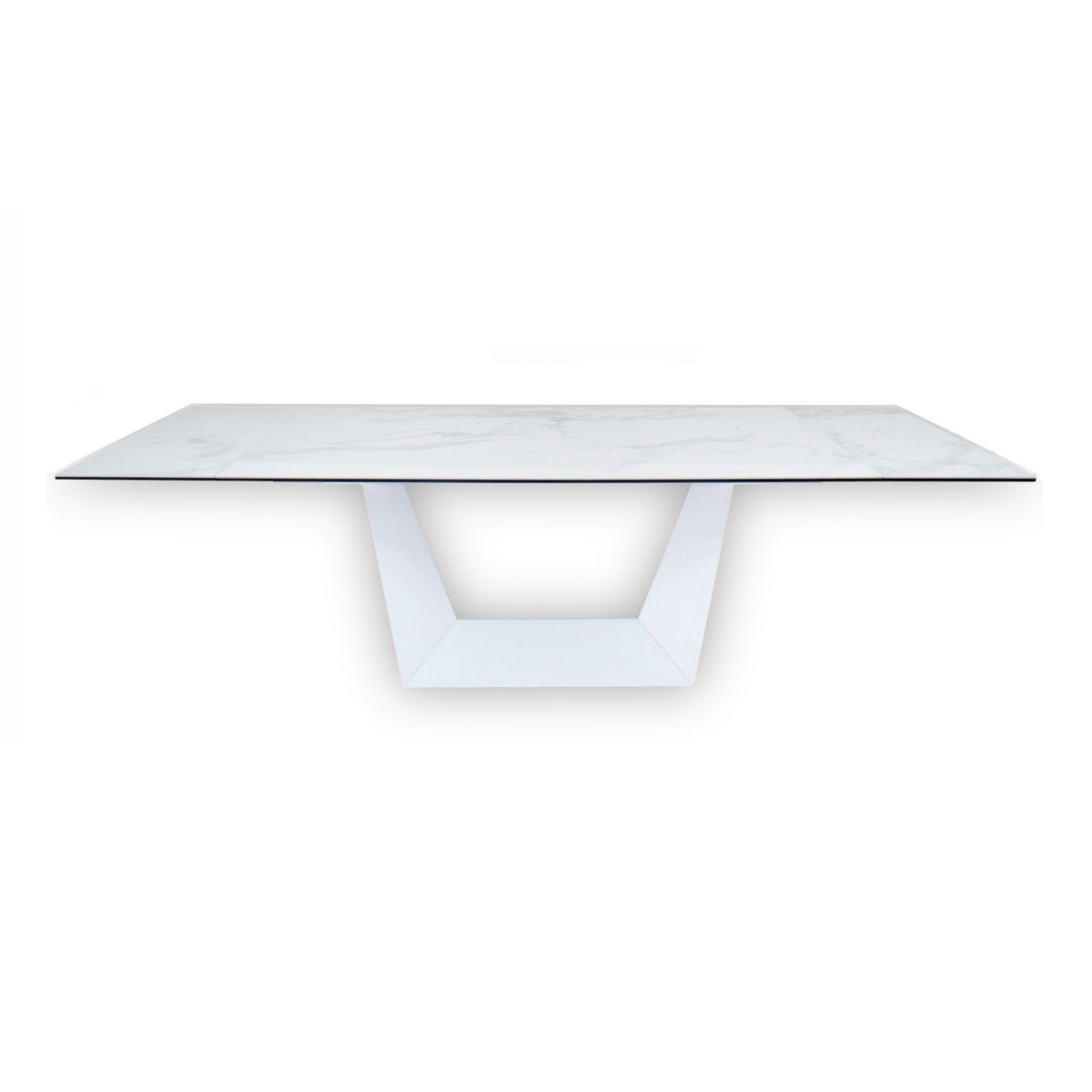 Baldwin - Modern White Ceramic Extendable Dining Table by VIG Furniture - View 1