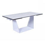 Baldwin - Modern White Ceramic Extendable Dining Table by VIG Furniture - View 9